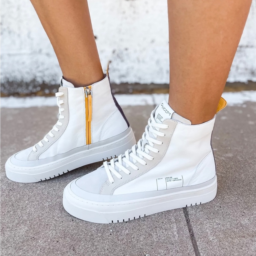 Oncept Lisbon White Sneakers Size 6.5
